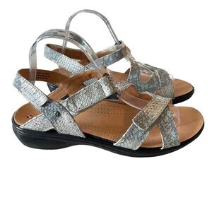 Revere Women's Zanzibar teal snake Sandal size 10 NWOT